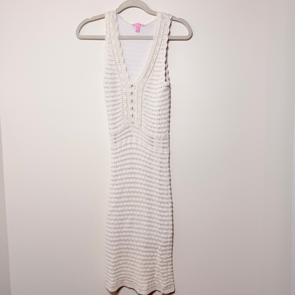 Lilly Pulitzer Dresses & Skirts - Lilly pulitzer White Sleeveless Knit Dress
